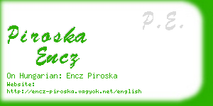 piroska encz business card